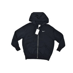 Nike Women's Full Zip Sweat Jacket Black Size S Cotton Blend DQ5758-010 NEW